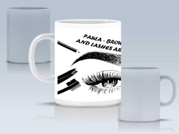 Чаша "Eyebrow artist" с персонално име - Image 3