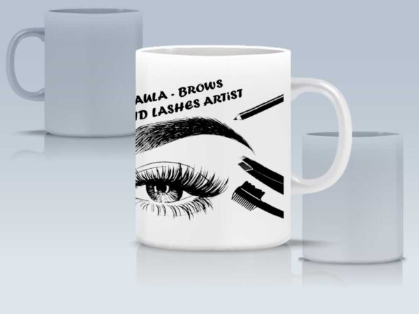 Чаша "Eyebrow artist" с персонално име - Image 5