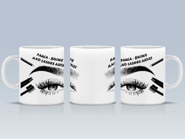 Чаша "Eyebrow artist" с персонално име