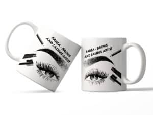 Чаша "Eyebrow artist" с персонално име