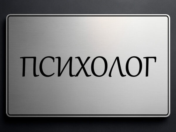 табела за кабинет психолог от сребрист абс
