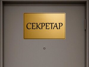 табела за кабинет секретар от златист абс
