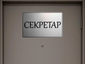 табела за кабинет секретар от сребрист абс