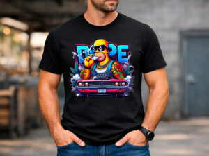 Комбинация на тениска Homer Simpson с ежедневен аутфит