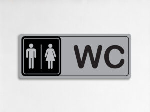 табела WC от ABS с UV печат и пиктограми за мъже и жени