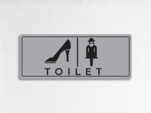 Табела TOILET от ABS с UV печат и пиктограми за жени