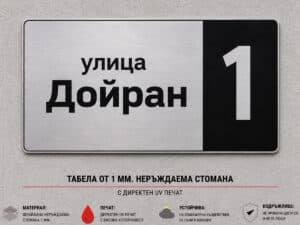 Метална адресна табела МТ-01